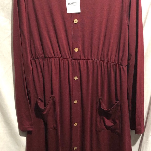 Women’s Long Sleeve Dress w/Pockets (3A) - Picture 3 of 8